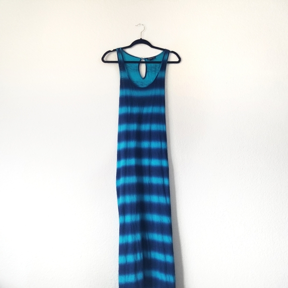 Lucky Brand Blue Strip Maxi Dress  Medium - Picture 4 of 5